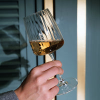 Side view of Exclusiva 12.5 oz. Chardonnay White Wine Glasses (Set of 6)