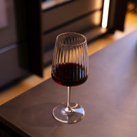 Side view of Exclusiva 18 oz. Merlot Red Wine Glasses (Set of 6)