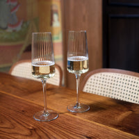 Side view of Exclusiva 8.5 oz. Prosecco or Sparkling Wine Flute (Set of 6)