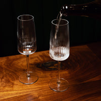 Side view of Exclusiva 8.5 oz. Prosecco or Sparkling Wine Flute (Set of 6)