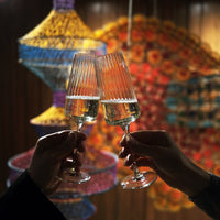 Side view of Exclusiva 8.5 oz. Prosecco or Sparkling Wine Flute (Set of 6)