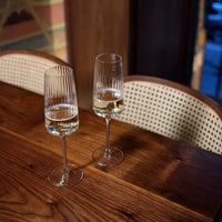 Side view of Exclusiva 8.5 oz. Prosecco or Sparkling Wine Flute (Set of 6)