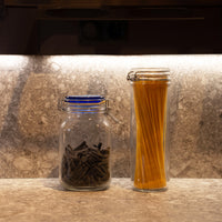 Side view of Fido Cylinder 50.75 oz. Spaghetti & Canning Jar, Clear