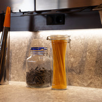 Side view of Fido Cylinder 50.75 oz. Spaghetti & Canning Jar, Clear