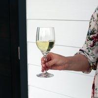 Side view of Florian 12.8 oz. White Wine / Spritz Glasses (Set of 4)