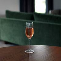 Side view of Spazio 7.25 oz. Sparkling Wine Flute (Set of 4)