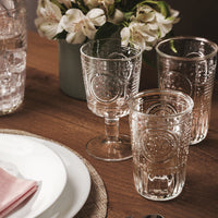 Side view of Romantic 16 oz. Cooler Drinking Glasses, Clear (Set of 6)