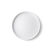 Side view of Alta Cucina 8.25" x 0.75" Opal Glass Small Stacking Plate (Set of 12)