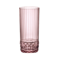 Side view of America '20s 16.25 oz. Cooler Drinking Glasses, Lilac Rose (Set of 6)
