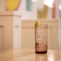 Side view of America '20s 16.25 oz. Cooler Drinking Glasses, Lilac Rose (Set of 6)