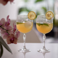 Side view of America '20s 25.25 oz. Gin Tonic Cocktail Glasses (Set of 4)