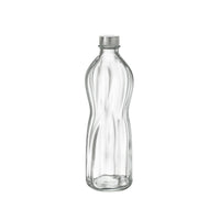 Side view of Aqua 33.75 oz. Bottle with Top (Set of 6)