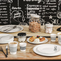 Side view of Aromateca 7.25 oz. Opal Glass Tea Cup, Sfere (Set of 12)