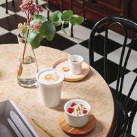 Side view of Aromateca 7.25 oz. Opal Glass Tea Cup (Set of 12)