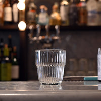 Side view of Barshine 13.35 oz. DOF Stackable Drinking Glasses (Set of 6)