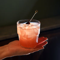 Side view of Barshine 13.35 oz. DOF Stackable Drinking Glasses (Set of 6)