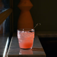 Side view of Barshine 13.35 oz. DOF Stackable Drinking Glasses (Set of 6)