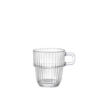 Side view of Barshine 6.25 oz. Double Espresso Stackable Coffee Glasses (Set of 12)