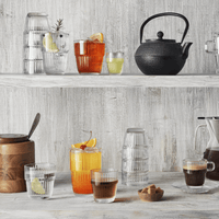 Side view of Barshine 12.75 oz. Long Drink Stackable Drinking Glasses (Set of 6)