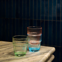 Side view of Barshine 10.3 oz. Rocks Stackable Drinking Glasses (Set of 6)