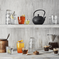 Side view of Barshine 17 oz. Cooler Stackable Drinking Glasses (Set of 6)