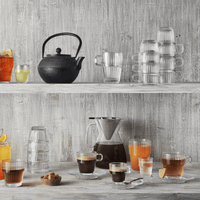 Side view of Barshine 8.5 oz. Stackable Tea or Coffee Cups (Set of 12)