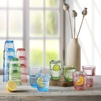 Side view of Barshine 12.75 oz. Long Drink Stackable Drinking Glasses (Set of 6)