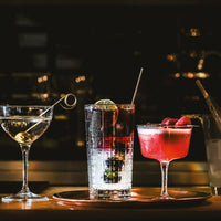 Side view of Bartender 10.25 oz. Este Long Drink Drinking Glasses (Set of 4)