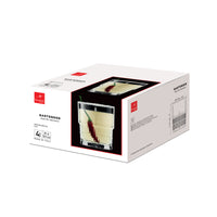 Side view of Bartender 12.5 oz. Novecento DOF Stackable Drinking Glasses (Set of 4)