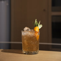 Side view of Bartender 13.25 oz. Lounge DOF Drinking Glasses (Set of 4)