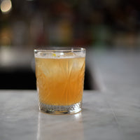 Side view of Bartender 13.25 oz. Stone DOF Drinking Glasses (Set of 4)