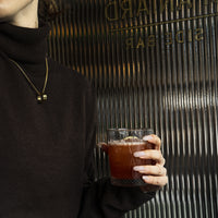 Side view of Bartender 13.25 oz. Stone DOF Drinking Glasses (Set of 4)