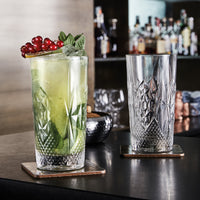 Side view of Bartender 16.5 oz. Stone Cooler Drinking Glasses (Set of 4)