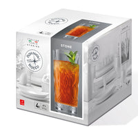 Side view of Bartender 16.5 oz. Stone Cooler Drinking Glasses (Set of 4)