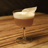 Side view of Bartender 7.5 oz. Novecento Art Deco Fizz Cocktail Glasses (Set of 6)