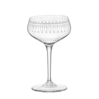 Side view of Bartender 8.5 oz. Novecento Art Deco Cocktail Coupe (Set of 6)