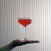 Side view of Bartender 8.5 oz. Novecento Art Deco Cocktail Coupe (Set of 6)