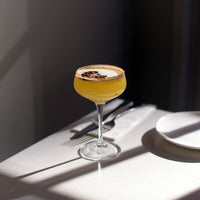 Side view of Bartender 8.5 oz. Novecento Cocktail Coupe (Set of 4)