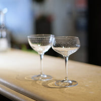 Side view of Bartender 8.5 oz. Novecento Liberty Cocktail Coupe (Set of 6)