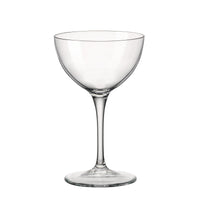 Side view of Bartender 8 oz. Novecento Martini Cocktail Glasses (Set of 4)