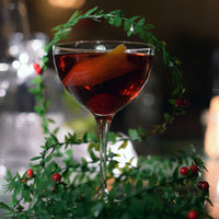 Side view of Bartender 8 oz. Novecento Martini Cocktail Glasses (Set of 4)