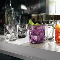 Side view of Cassiopea 11.25 oz. Rocks Glasses (Set of 4)