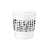 Side view of Chiaroscuro 3.25 oz. Opal Glass Caffeino Cup, Sfere (Set of 12)