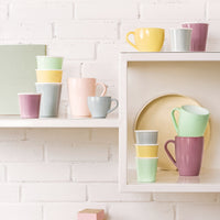 Side view of Color Palette 7.25oz. Opal Glass Tea Cup (Set of 12)