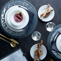 Side view of Diamond 13" Charger Plate, Clear (Set of 12)