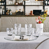 Side view of Diamond 13 oz. DOF Drinking Glasses (Set of 4)