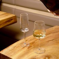 Side view of Exclusiva 8.5 oz. Prosecco or Sparkling Wine Flute (Set of 6)