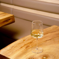 Side view of Exclusiva 12.5 oz. Chardonnay White Wine Glasses (Set of 6)