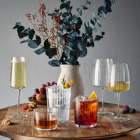 Side view of Exclusiva 8.5 oz. Prosecco or Sparkling Wine Flute (Set of 6)