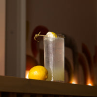Side view of Exclusiva 16 oz. Tom Collins Cocktail Glasses (Set of 12)